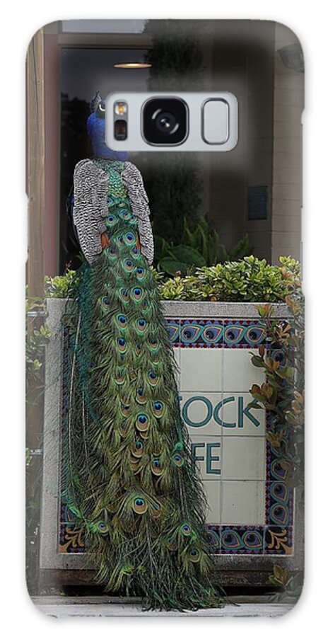 Indian Peafowl Galaxy S8 Case featuring the photograph Indian Peacock with iridescent Blue and Green Plumage by Mingming Jiang