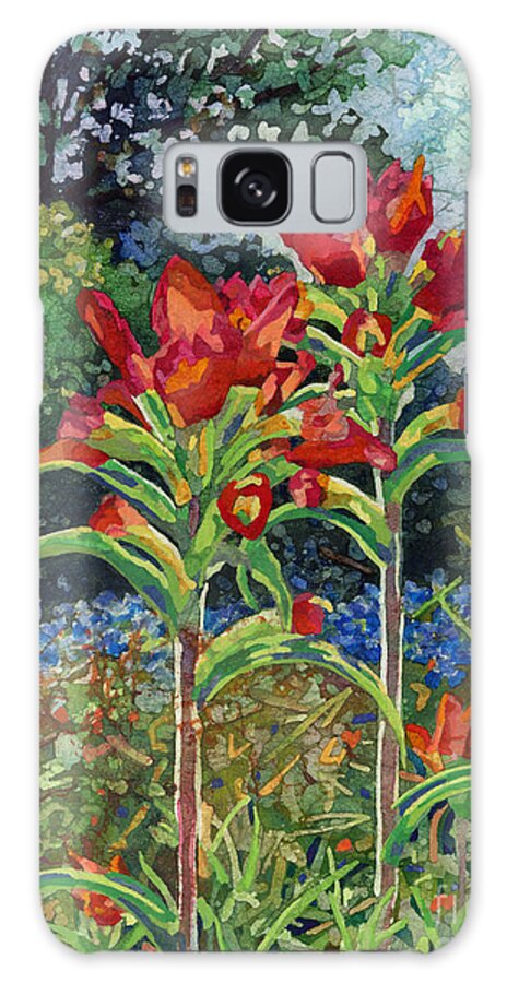 Wild Flower Galaxy Case featuring the painting Indian Spring by Hailey E Herrera
