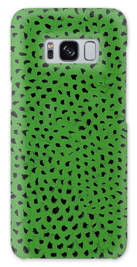 My Eternal Soul Galaxy Case featuring the painting Infinity Nets Green by Yayoi Kusama
