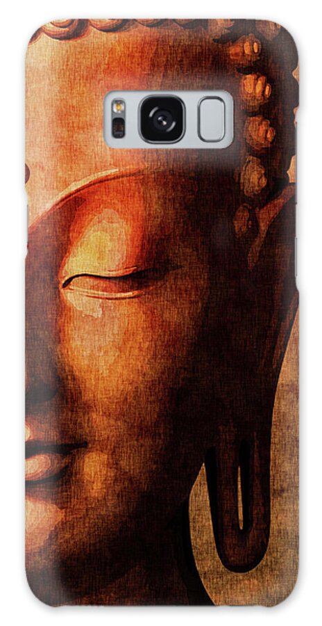 Buddha Galaxy Case featuring the mixed media Inner Peace 02 - Buddha by Studio Grafiikka