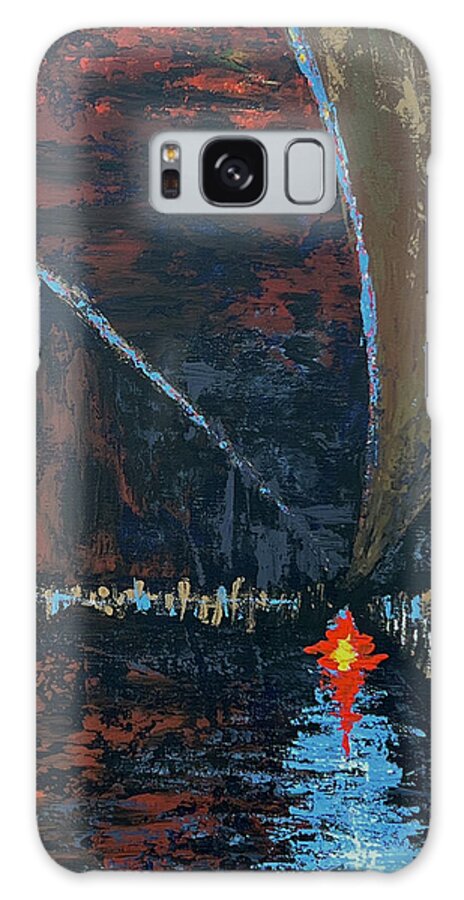 Abstract Galaxy Case featuring the painting Inside Out by Tes Scholtz
