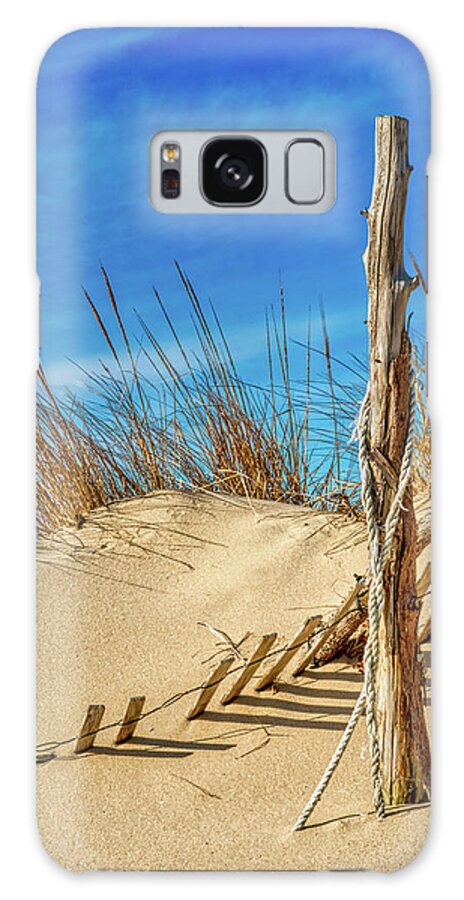 Sandy Hook Galaxy Case featuring the photograph Intruders On Windswept Sand Dune by Gary Slawsky