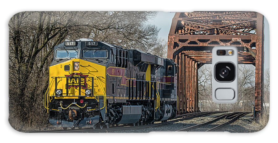 Railroad Galaxy Case featuring the photograph Iowa Interstate units 517 and 512 at Blue Island Illinois by Jim Pearson
