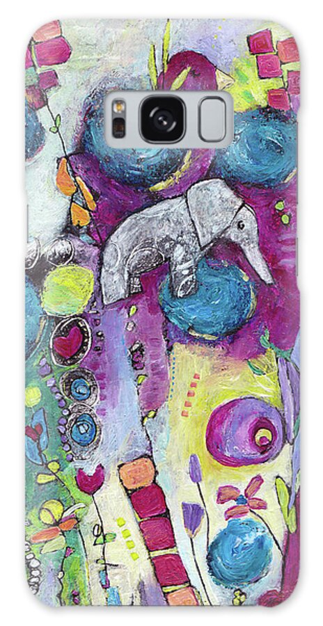 Abstract Galaxy Case featuring the painting Iris and Matilda by Winona's Sunshyne