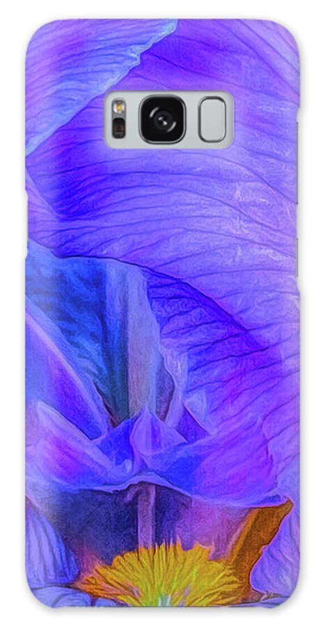 Iris Galaxy Case featuring the digital art Iris Full Bloom by Kevin Lane