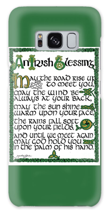  Celtic Galaxy Case featuring the digital art Irish Blessing Classic by Jacqueline Shuler