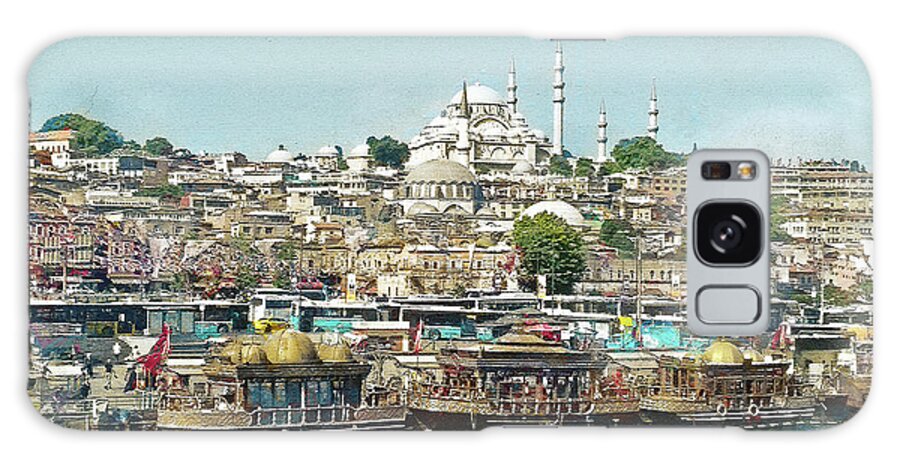 Istanbul Galaxy Case featuring the photograph Istanbul. View from Galata Bridge. by Alex Mir