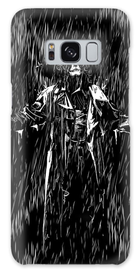 Crow Galaxy Case featuring the drawing It Cant Rain All The Time by Ludwig Van Bacon
