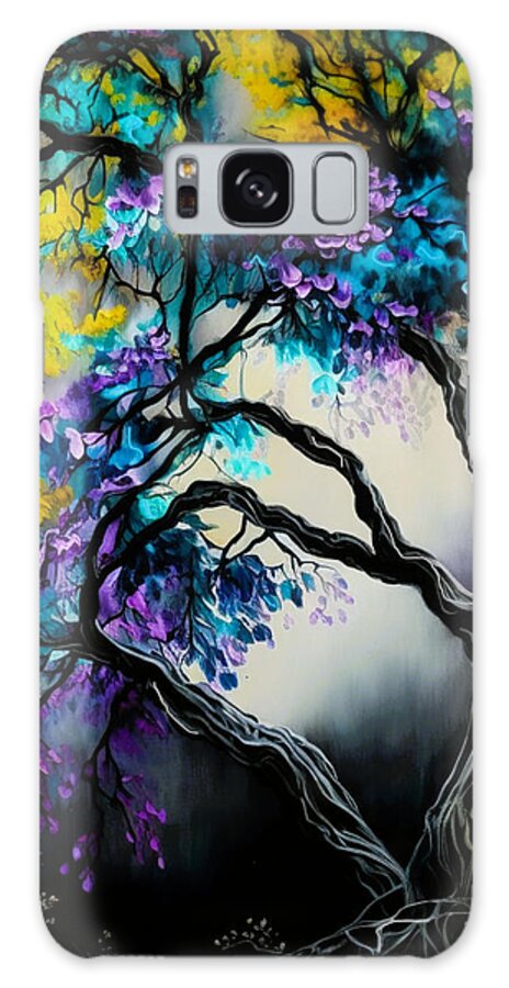 Jacaranda Tree Galaxy Case featuring the digital art Jacaranda Tree by Crystal Stagg