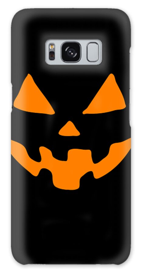 Funny Galaxy Case featuring the digital art Jack-O-Lantern Pumpkin Halloween by Flippin Sweet Gear