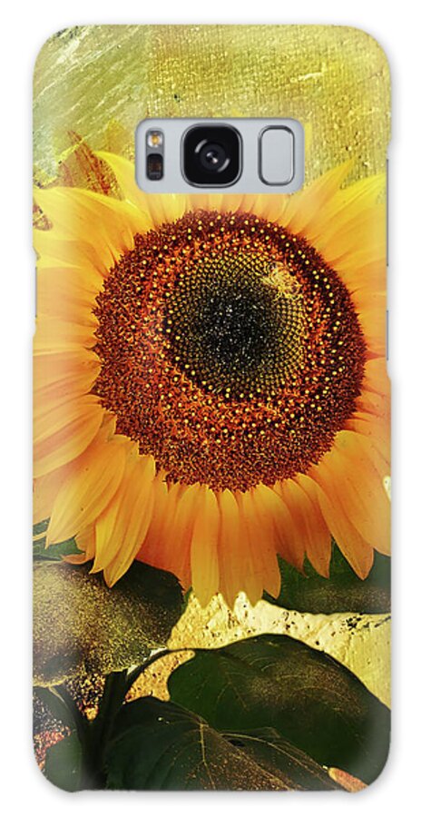 Janine Galaxy Case featuring the digital art Janine's Sunflower by Cindy Collier Harris