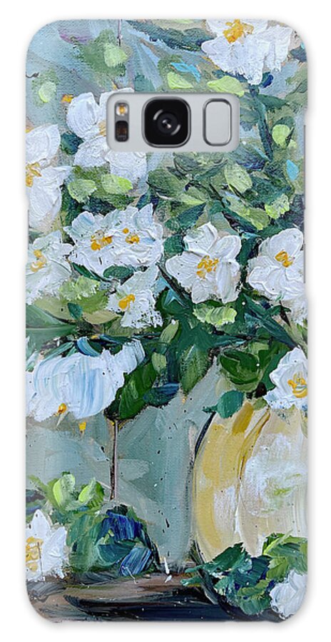 Jasmine Galaxy Case featuring the painting Jasmine by Roxy Rich