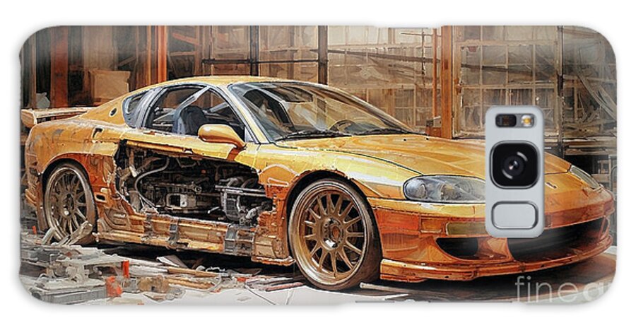 Vehicles Galaxy Case featuring the drawing JDM Car 830 Mitsubishi 3000GT Dodge Stealth  by Clark Leffler