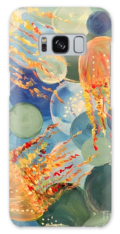 Water Galaxy Case featuring the painting Jellyfish by Debora Sanders