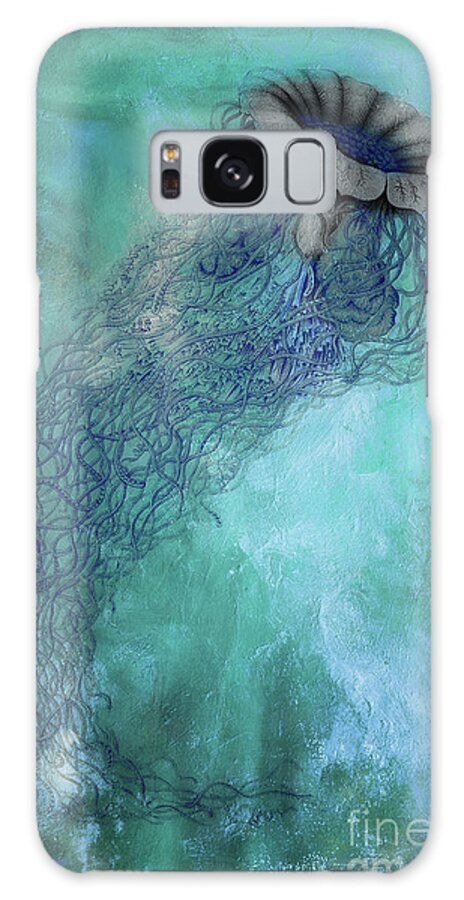 Jellyfish Galaxy Case featuring the painting Jellyfish by Mindy Sommers