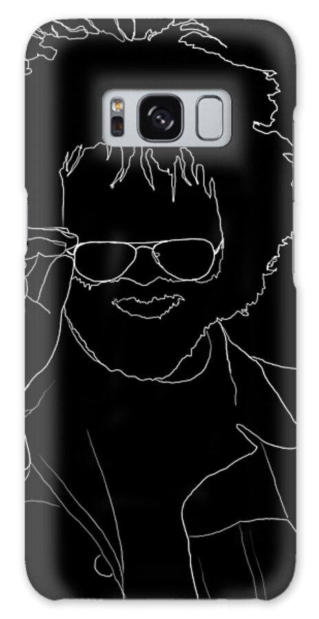 Jerry Garcia Galaxy Case featuring the digital art Jerry Garcia Abstract by Danaan Andrew