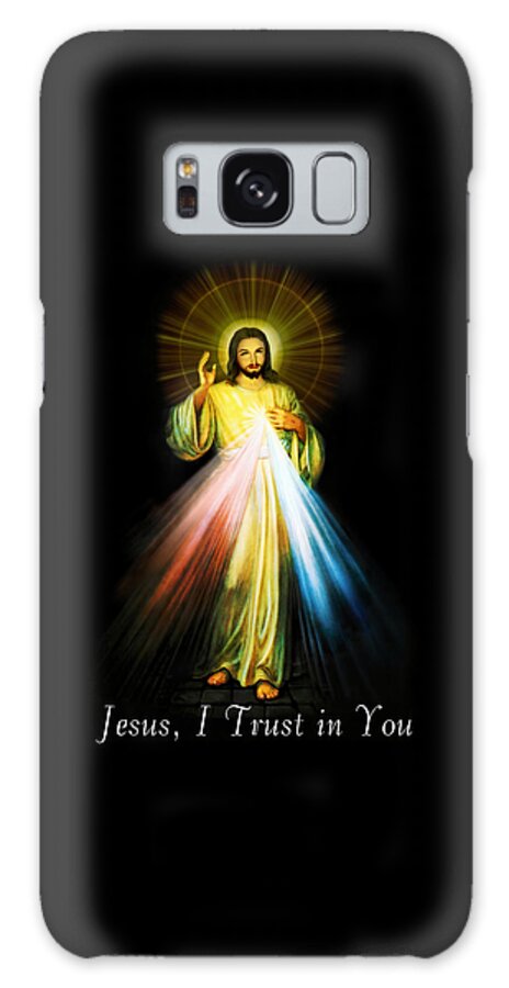  Galaxy Case featuring the mixed media Jesus Divine Mercy by Sr Faustina Kowalska
