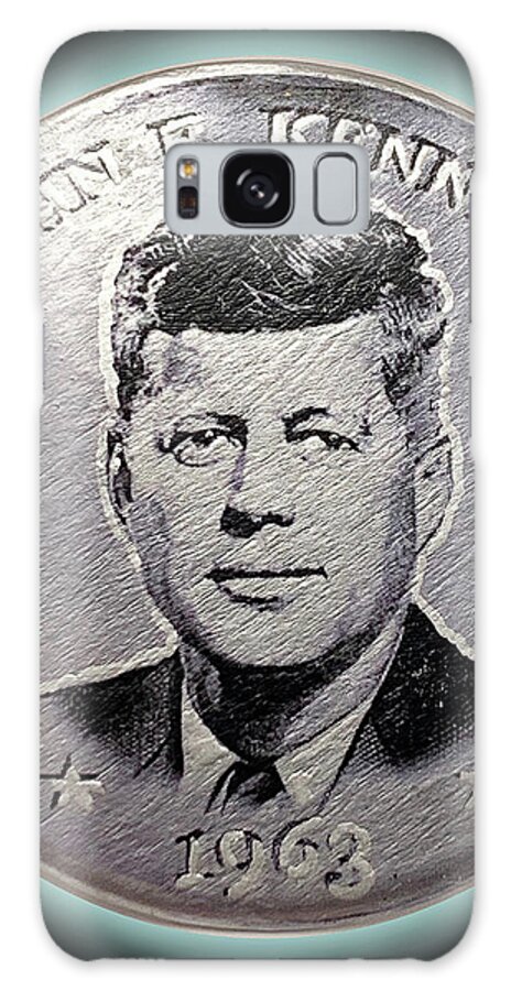 John F. Kennedy Galaxy Case featuring the mixed media John F. Kennedy 1963 SILVER L by Wunderle