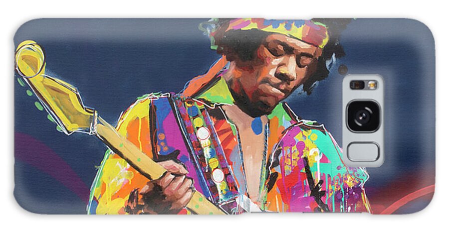 Jimi Galaxy Case featuring the painting Jimi Hendrix VI by Richard Day
