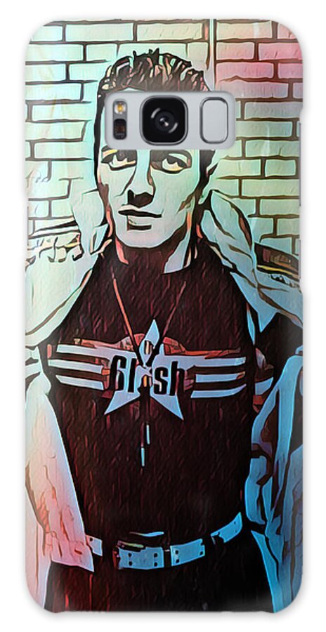 Joe Strummer Galaxy Case featuring the digital art Joe Strummer Portrait by Christina Rick