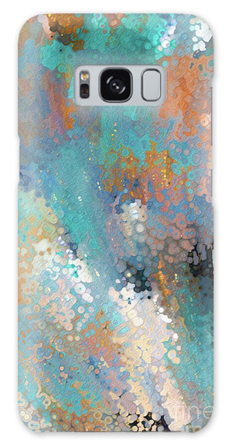 Blue Galaxy Case featuring the mixed media John 8 32. Set Free by Mark Lawrence