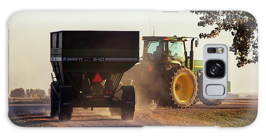 Rural Galaxy Case featuring the photograph John Deere Harvest by Andrew Miller