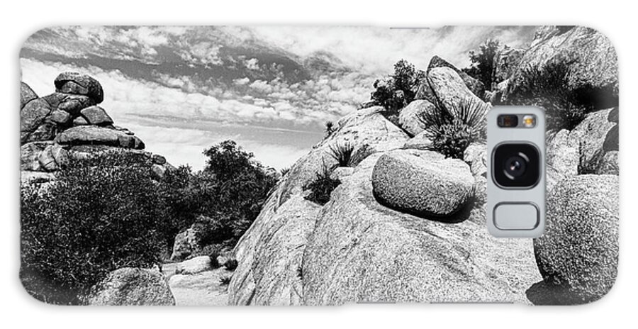 Black & White Galaxy Case featuring the photograph Joshua Tree State Park by Claude Dalley