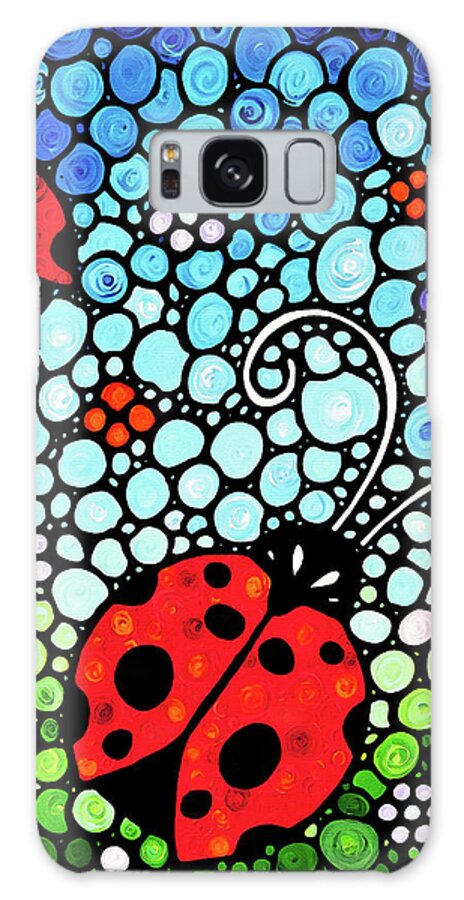 Ladybugs Galaxy Case featuring the painting Joyous Ladies Ladybugs by Sharon Cummings