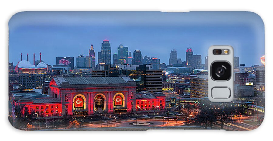 Kansas City Galaxy Case featuring the photograph Kansas City Skyline Chiefs Red by Ryan Heffron
