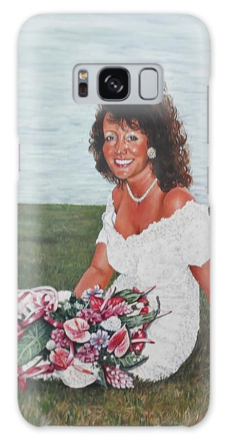 St Lucia Galaxy Case featuring the painting Kay on her wedding day in St Lucia by Mackenzie Moulton