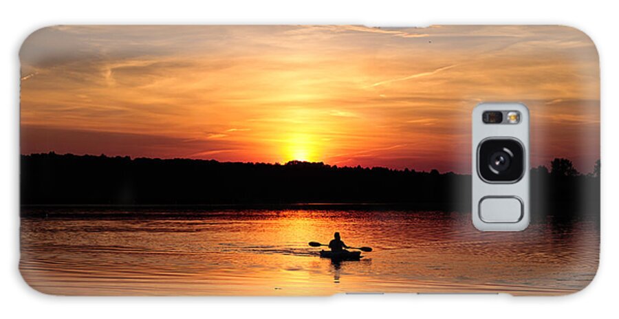 Landscape Galaxy Case featuring the photograph Kayak At Days End by Mary Walchuck
