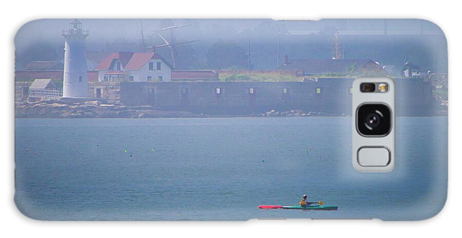 Piscataqua River Galaxy Case featuring the photograph Kayaker - Piscataqua River Maine by Steven Ralser