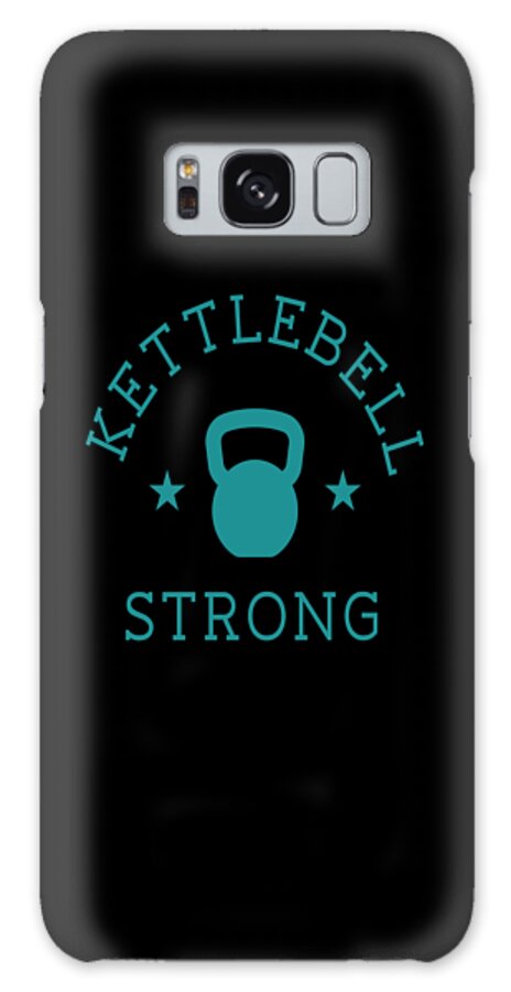 Kettlebell Galaxy Case featuring the digital art Kettlebell Strong Fitness Muscle Building Workout by Mooon Tees