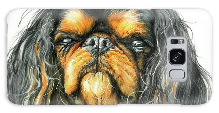 Toy Breed Galaxy Case featuring the painting King Charles Spaniel in Watercolor by Barbara Keith