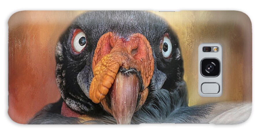 King Vulture Galaxy Case featuring the mixed media King Vulture by Elisabeth Lucas