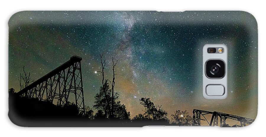 Kinzua Bridge State Park Galaxy Case featuring the photograph Kinzua Skywalk Under The Milkyway by Jim Vallee