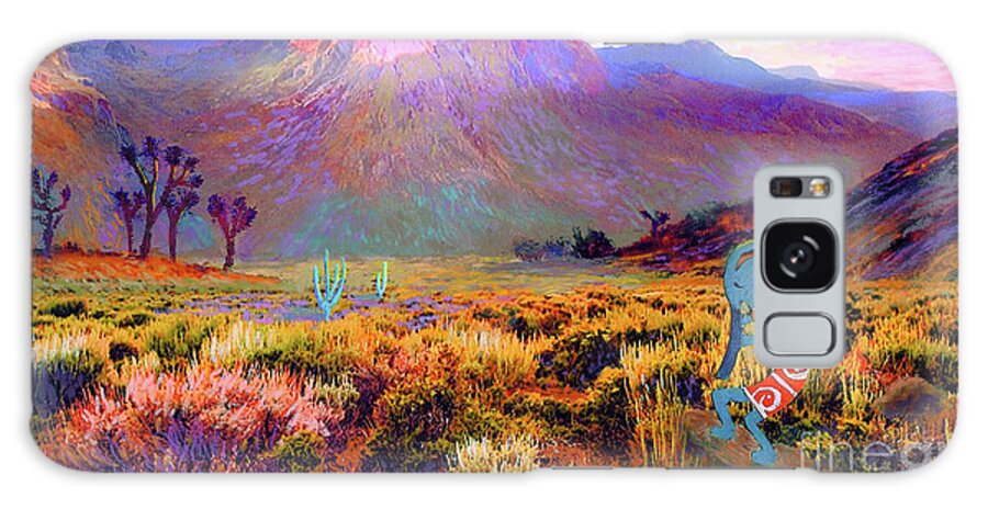 Spiritual Galaxy Case featuring the painting Kokopelli Dawn by Jane Small
