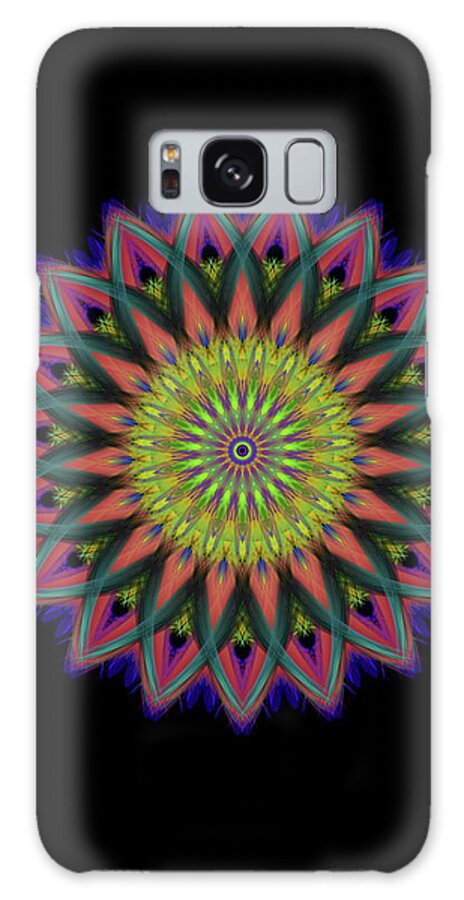 This Stunning Mandala Is Inspired By The Traditional Indian Spiritual Symbols Of The Cosmos. It Features A Grand Lotus Flower As The Center Which Is Surrounded By A Vibrant Array Of Colors And Geometric Shapes. The Design Also Contains A Pattern Of Eight-pointed Stars Which Is Believed To Symbolize The Infinite Nature Of The Divine Spirit. The Overall Effect Is One Of Mesmerizingly Beautiful And Powerful Spiritual Artwork That Is Sure To Bring Peace And Tranquility To Any Space. Galaxy Case featuring the digital art Kosmic Indian Spirit Mandala by Michael Canteen
