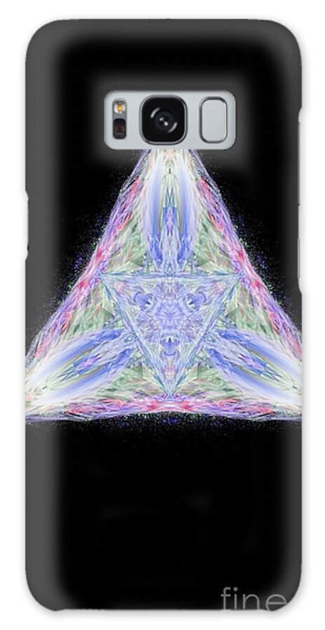 The Kosmic Kreation Pyramid Of Light Is A Digital Mandala Created By Michael Canteen. It Is A Complex And Intricate Geometric Design That Is Said To Represent The Journey Of Self-illumination. The Mandala Is Made Up Of Several Interwoven Elements Galaxy Case featuring the digital art Kosmic Kreation Pyramid of Light by Michael Canteen