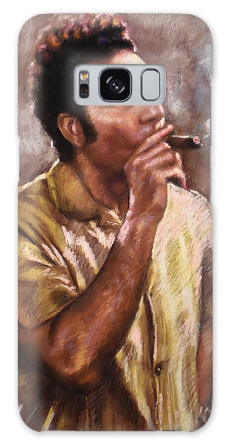 Kramer Seinfeld Cuban Cigars Kramer Smoking Cuban Cigar Cosmo Kramer Michael Richards American Actor Comedian Writer Television Producer Stand-up Comedian Seventh Season Curb Your Enthusiasm Galaxy Case featuring the pastel Kramer by Ylli Haruni