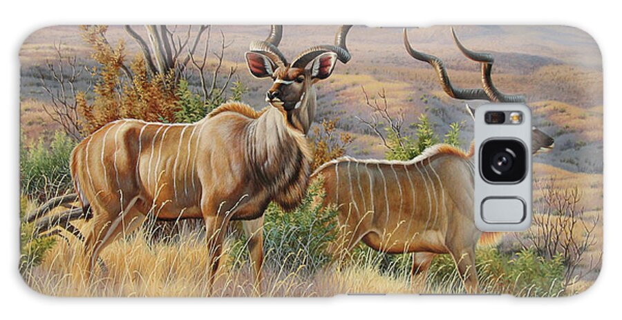 Cynthie Fisher African Galaxy Case featuring the painting Kudu by Cynthie Fisher