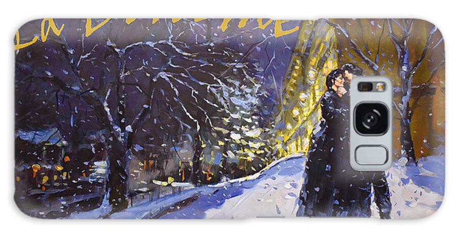 Graphic Design Galaxy Case featuring the painting La Boheme by Ylli Haruni