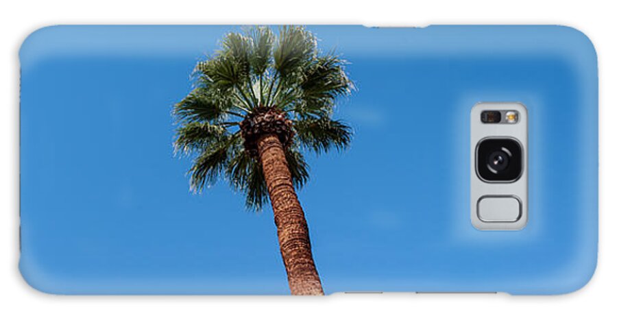 Two Palm Trees La Plaza De California Palm Springs Galaxy Case featuring the photograph La Plaza Palm Springs California 0385 by Amyn Nasser