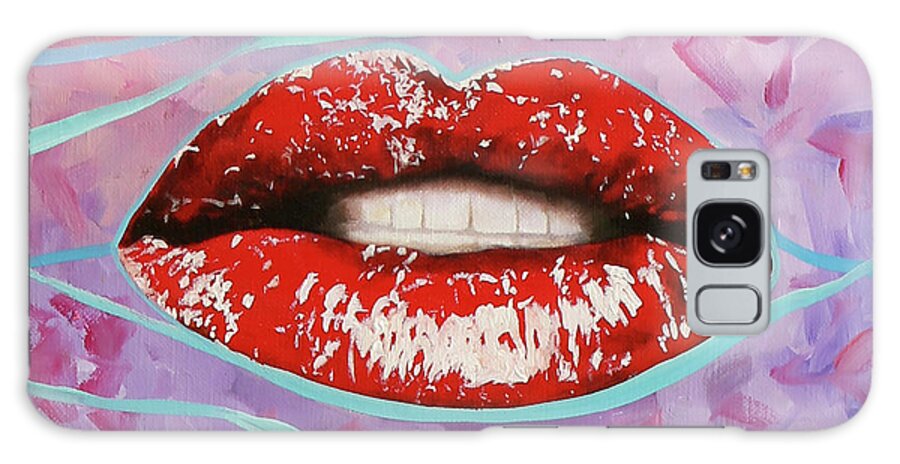 Lips Galaxy Case featuring the painting Labbra by Guido Borelli
