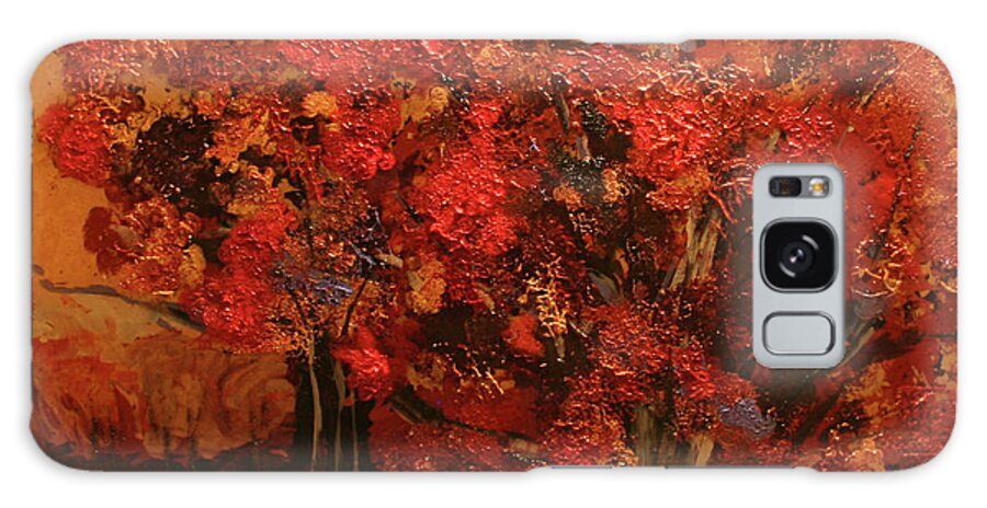 Autumn Galaxy Case featuring the painting Ladies in Red by Marilyn Quigley