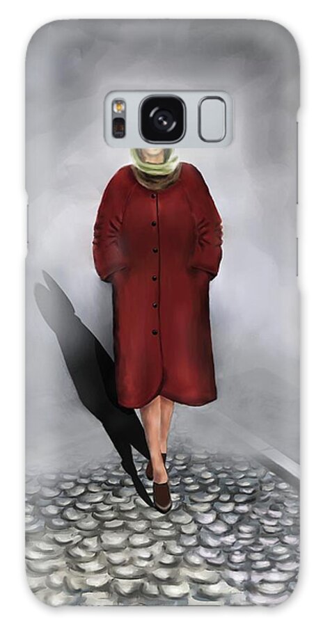 Fashion Galaxy Case featuring the painting Lady In The Fog by Ana Borras