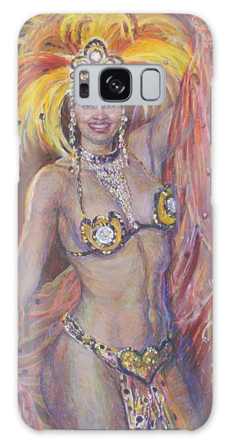 Showgirl Galaxy Case featuring the painting Lady Or Rio De Janeiro by Veronica Cassell vaz
