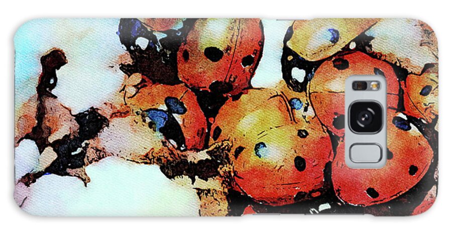Ladybug Galaxy Case featuring the painting Ladybug Luncheon by Russ Harris