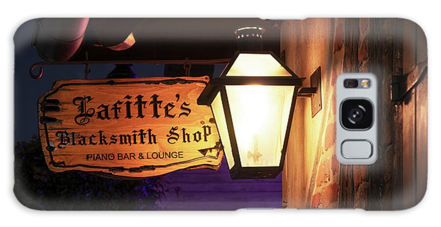 Bar Galaxy Case featuring the photograph Lafitte's Blacksmith Shop Gas Lamp by Andy Crawford