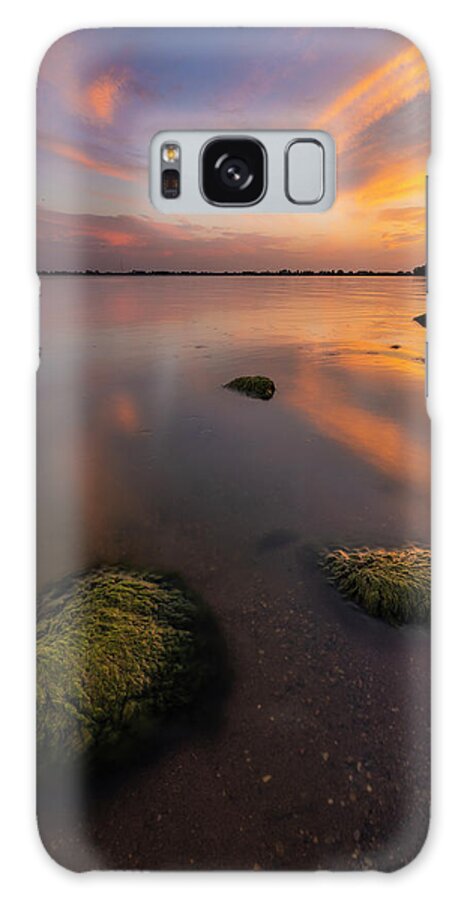  Lake Galaxy Case featuring the photograph Lake Byron Sunset by Aaron J Groen